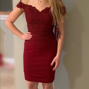 Cocktail dress! Formal, maroon dress, brand new!!